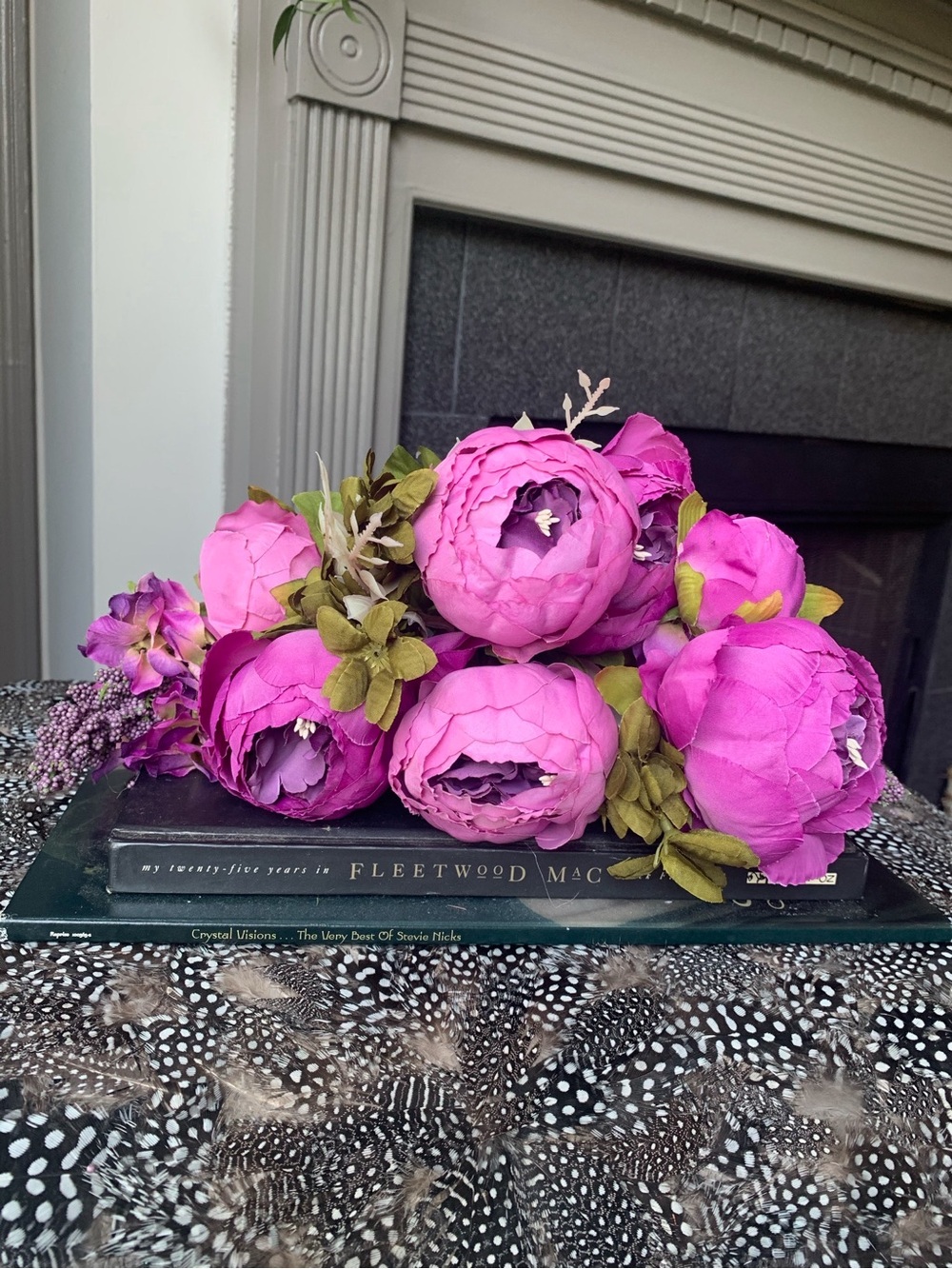 Peony bouquet faux silk real touch
